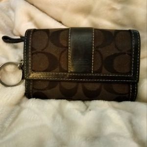 Coach Signature Small Brown Wallet